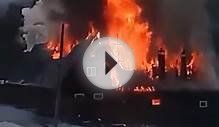 Пожар на даче Александра Карелина в Горном Алтае (02.02.2015)