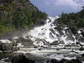 Водопад большой чульчинский, фото, Алтай, водопады